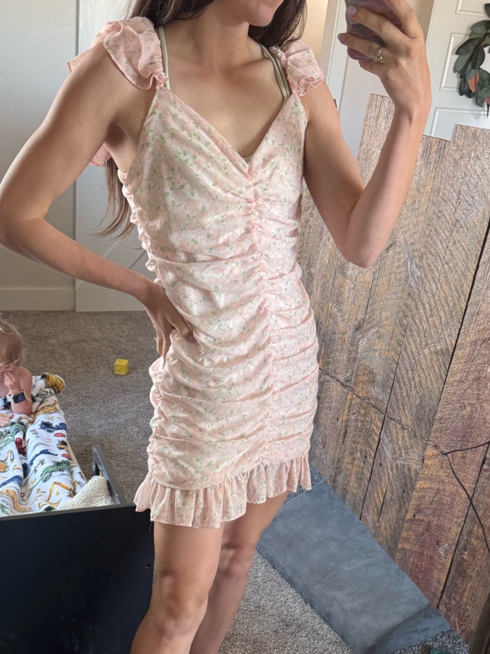 Elodie One-Shoulder Blush Pink Cocktail Dress